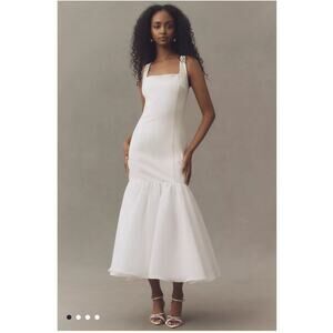 BHLDN Sleeveless Square-Neck Trumpet Maxi Dress Medium